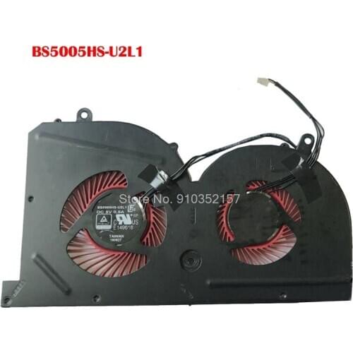 4-Wire CPU GPU Fan For MSI GS63 GS63VR GS73VR MS-16K2 GS73 GS73VR MS-17B1 E32250112 BS5005HS-U2L1 BS5005HS-U2F1 MS-17B1