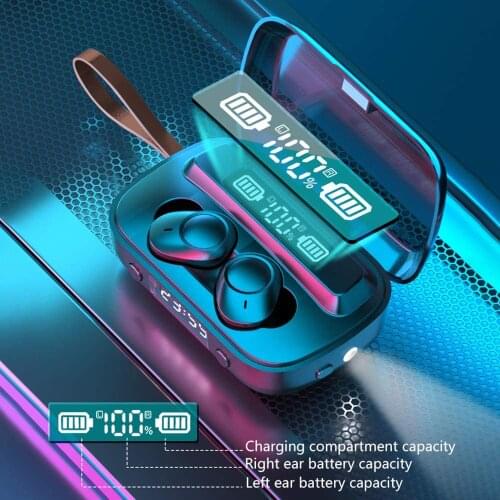 5.1 Wireless Bluetooth Earphones True Sport Earbuds with Charging Case Bass Sound Noise Cancelling Earphone for All Smartphones