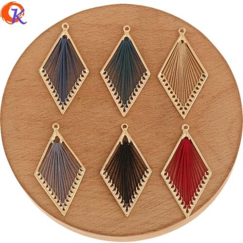 Cordial Design 50Pcs 21*39MM Jewelry Accessories/DIY Making/Jewelry Making/Hand Made/Rhombus Shape/Earring Findings/Charms