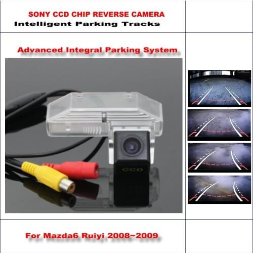 Auto Rear Camera For Mazda 6/Mazda6 Ruiyi RX-8 2008-2013 Intelligent Parking Tracks Reverse Backup HD CCD SONY CAM