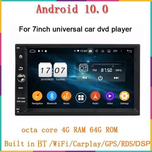7"android 10 universal car dvd player for toyota nissan hyundai audio stereo gps navigation octa core 4G RAM wifi head unit
