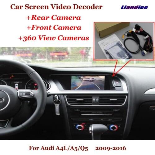 Car DVR Reverse Image Decoder LVDS Interface For Audi A4L/A5/Q5 2009-2016 HD 360 Rear View Front Camera Original Screen Upgrade