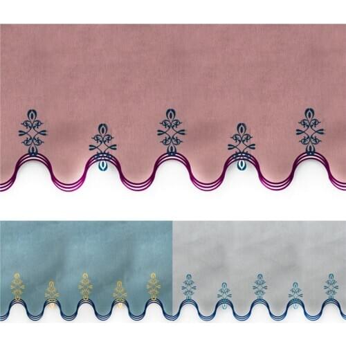 Valance Pelmet for Door Window Treatement Luxury Customize Floral Valance Curtains for Living Room Window Partition Decoration