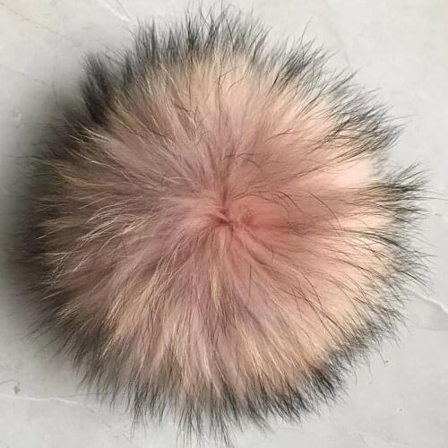 DANKEYISI 5pcs/lot Nature Fur Pompoms Fluffy Raccoon Fur Pom Pom Mink Fur Balls Fur Pompon For Knitted Skullies Hats Scarf