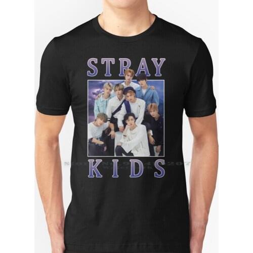 Stray Kids Vintage Retro Band Style 90s T Shirt 100% Pure Cotton Stray Kids Skz Straykids Stay Fandom Kpop Felix Cute Chan Bang