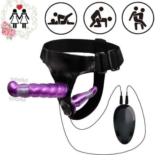 Dildo Vibrator Double Penis Sex Toys Strapon Dildo Realistic Sex Toys For Women Lesbian Dildo Panties Vibrator For Women