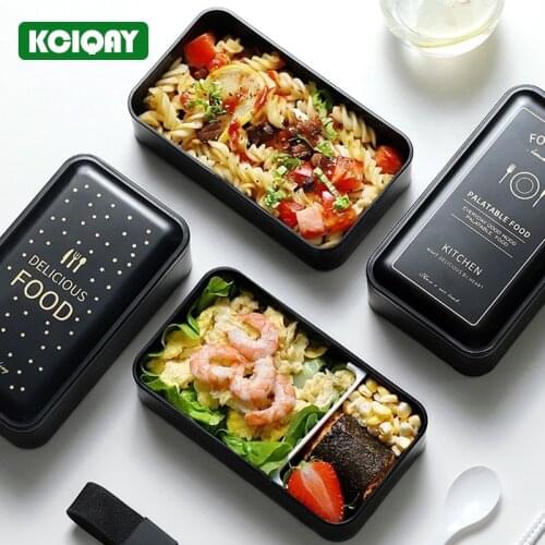 1200ML Double Layer Rectangle Lunch Box Leakproof Health Japanese Style Bento Box Microwave Tableware Food Storage Containers