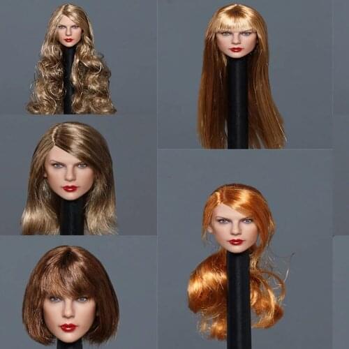 GACTOYS GC042 1/6 Girl Head Sculpt Carved Fit 12'' Female Action Figure Body In Stock