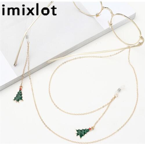 Imixlot Newest Fashion Christmas Tree Pendant Eyeglass Chain Reading Glasses Necklace Lanyard Rope String Decoration
