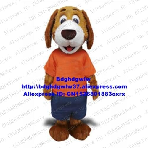 Brown Long Fur Teddy Dog Cocker Spaniel Dachshund Beagle Golden Retriever Mascot Costume Family Outings Sports Party zx2801