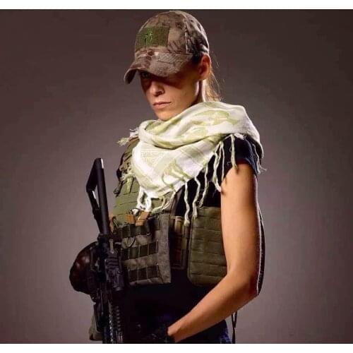 Mege Tactical Military Shemagh Desert Cotton Neck Scarf Wrap Keffiyeh Head Arab Wrap with Tassel 43x43 inches Outdoor Hiking