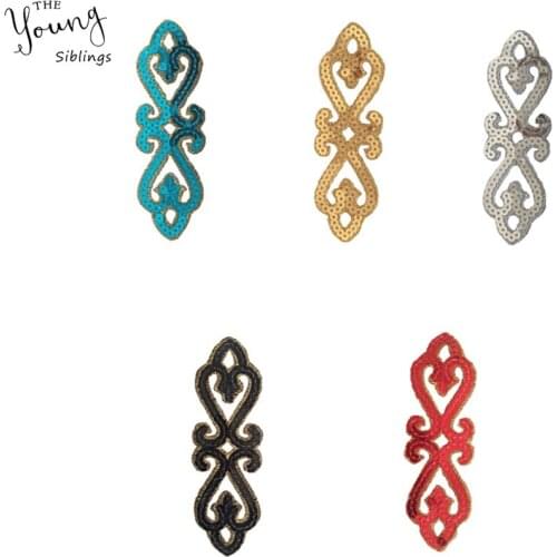 Fashion style Applique Embroidery Sequins Stripe Patch Badges Stickers Applique Sewing Iron on patches DIY Dress Accessories