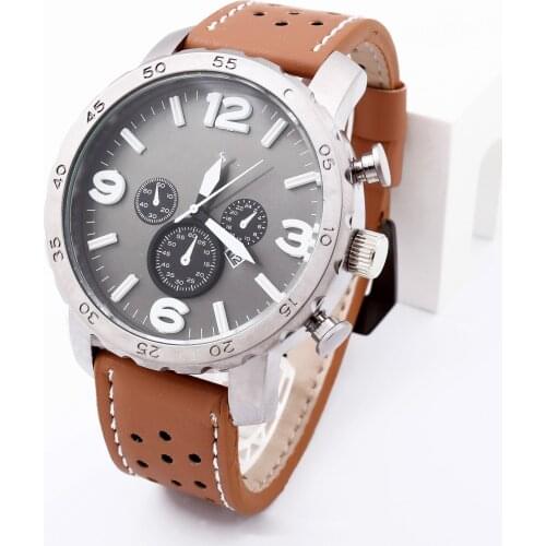 2020 new luxury brand business leather strap quartz watch mens casual style calendar fashion clock watch
