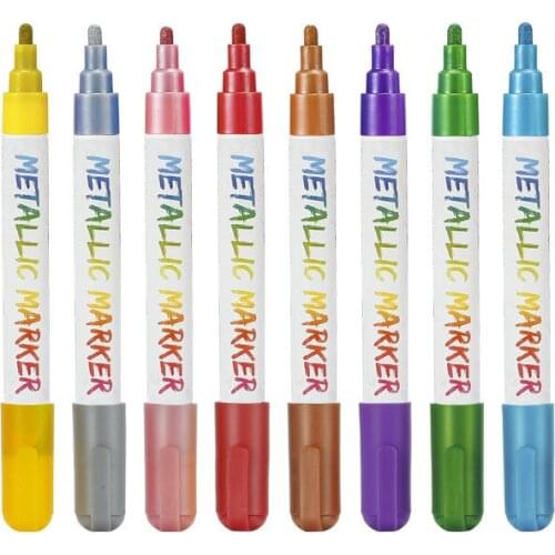 Metallic Chalk Marker Set Erasable Colored Writing Pen Art Painting to Teach blackboard Grass Window Stickers Drawing Magic Pens