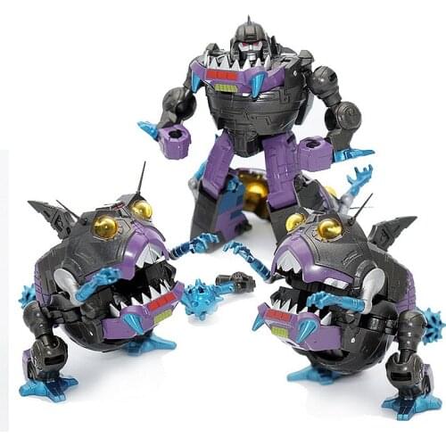 NEW Transformation G1 Sharkticon MFT MF-26 MF26 KO 3PCS/SET Metal Coating Action Figure Robot Toys With Box
