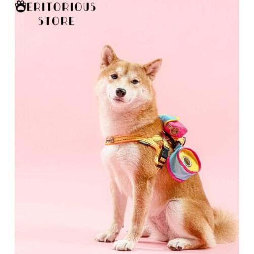 New Cute Pet Three-in-one Self-backpack With Leash Cat Dog Backpack Saddle Bag Dog Self-use Travel Large Capacity Dog Backpack