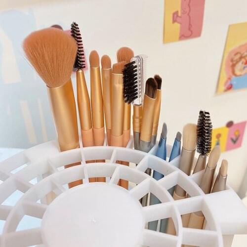 New Fashion Simple Storage Box Fashion Lady Makeup Brush Tool Holder Bucket Cosmetic Storage Box Storage Pen Vase