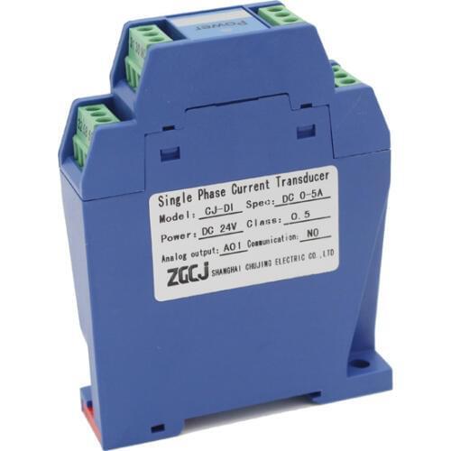 Single phase DC 1A , 5A ,10A,15A ,20A ,50A to 4-20mA , 0-20mA , 0-10V DC current transducer / DC ampere transmitter