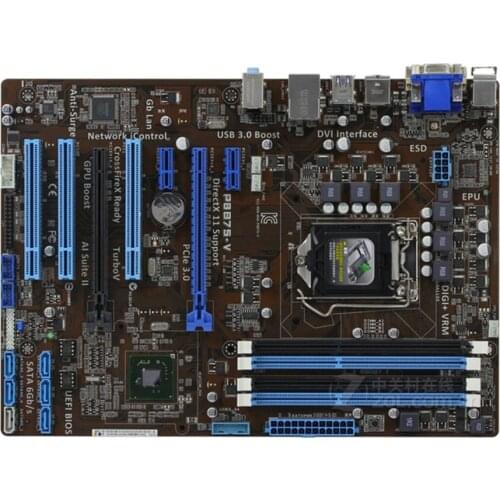 Asus P8B75-V Desktop Motherboard B75 Socket LGA 1155 i3 i5 i7 DDR3 32G uATX UEFI BIOS Original Used Mainboard On Sale