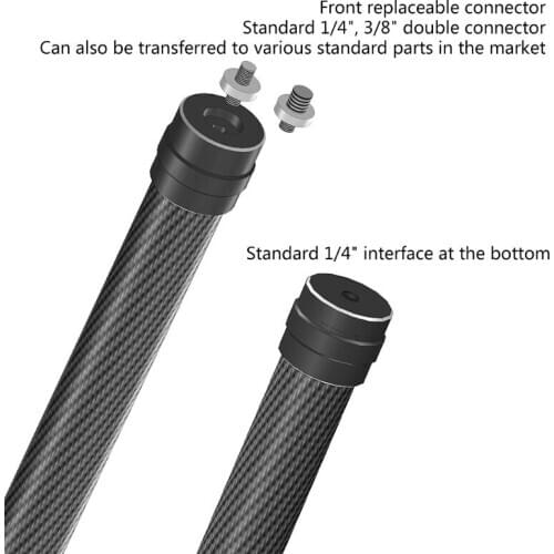 35cm Carbon Fiber Bar Handheld Extension Rod for D-JI Ronin-S Gimbal Stabilizer Q81F