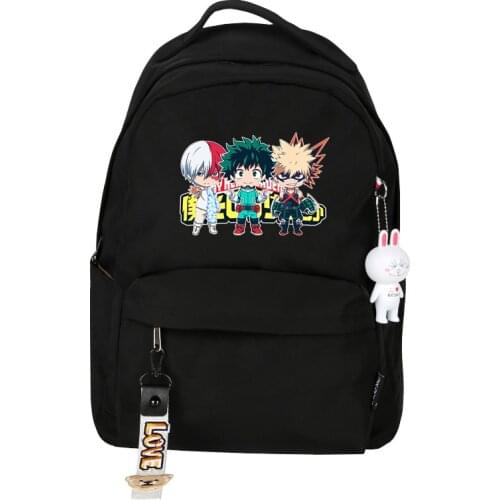 Anime My Hero Academia Midoriya Izuku Cosplay Backpack kawaii School Bags Waterproof Travel Backpack Laptop