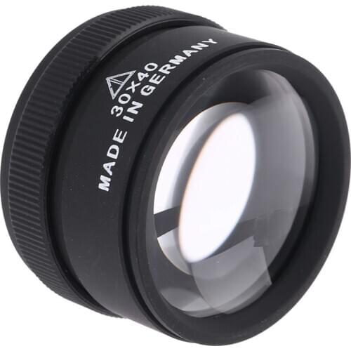 Magnifier Glass Lens Optics Loupes Portable Pocket For Jeweler Coins Stamps 30X x 40mm