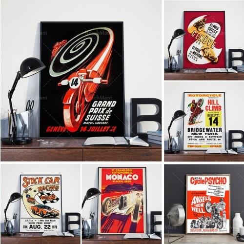 VINTAGE RACING POSTER Vintage Poster Vintage Car Auto Race, Vintage Rally Car, Automobile Race, Garage Decor, Mechanic, Speedway