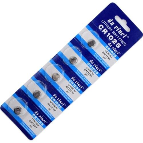 YCDC 5pcs High Energy CR1025 3V Lithium Button Coin Cell Battery For LED Lights Toys Watches Single Use Batteries