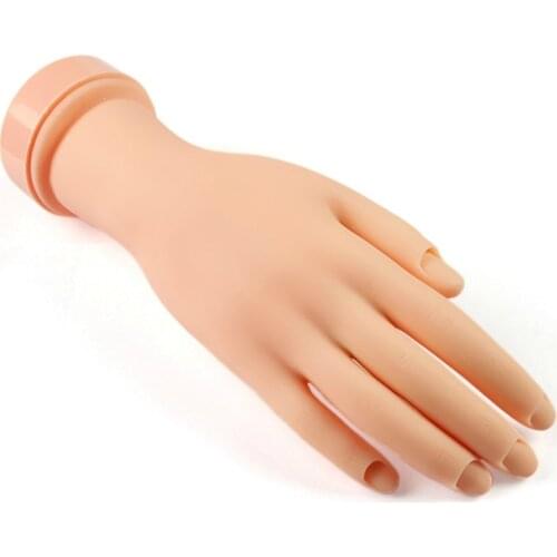 1Pcs Nail Art Fake Hand Flexible Soft Plastic Flectional Mannequin Model Painting Practice Tool for Training Nail Salon