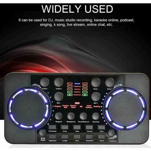 1 pc Mixer Live Broadcast Studio Singing Noise Reduction Portable External Bluetooth 4.0 Sound Card For Phone Computer Recording