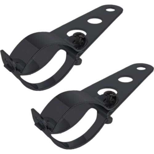 2x Universal 33-45mm Motorcycle Headlight Mount Bracket Fork Ears For Bobber Cafe Racer