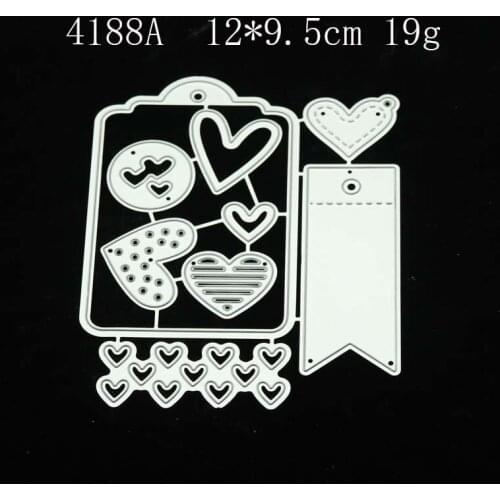 2021 NEW Cutting Dies Love Heart Greeting Card Box Making Frame Irregular Handcrafts DIY Stencil Scrapbooking Paper Painting