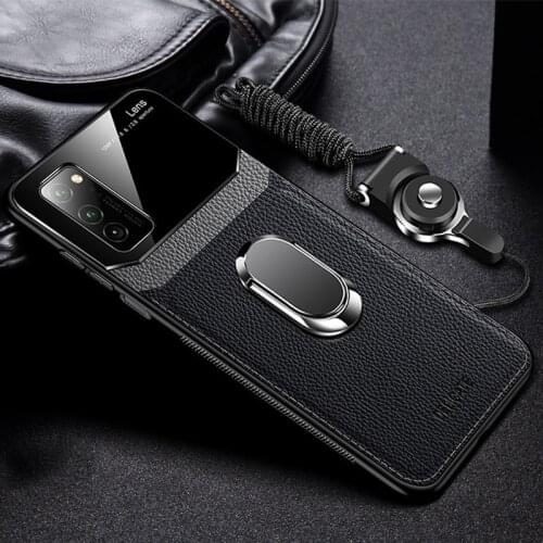 3D For Samsung Galaxy S20 S10 S9 S8 Ultra Plus Case Leather Automobile bracket Ring Cover For Samsung Note 20 10 9 8 Case Capa