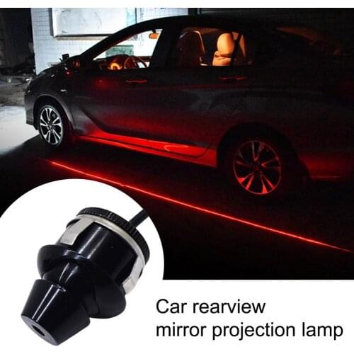 50% Hot Sales!!! 1Pair Car Laser Light Rearview Mirror Projection Light Aluminium Modified Warning Lamp for Automobiles
