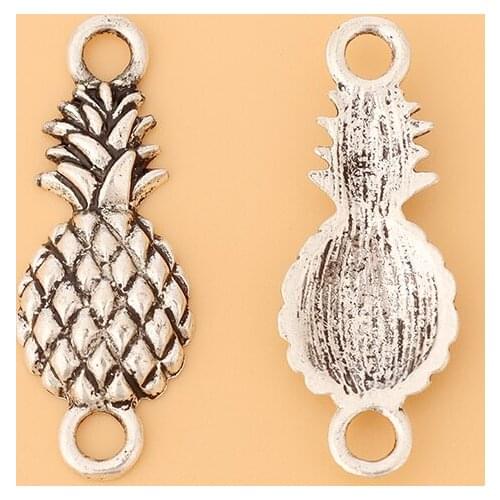50pcs/lot Tibetan Silver Fruit Pineapple Connector charms DIY Bracelet Jewelry Making Accessories