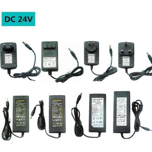 DC24V Adapter AC100-240V To DC 24V Lighting Transformers OUT PUT DC24V 1A / 2A / 3A / 4A / 5A Power Supply for LED Strip Light