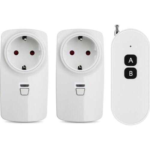 433MHZ 110V 220V 260V RF Wireless Remote Control Switch Socket EU Electrical Outlet Switch 1000m Transmitter