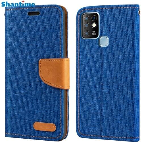 Oxford Leather Wallet Case For Infinix Hot 10 With Soft TPU Back Cover Magnet Flip Case For Infinix Hot 10i X659B