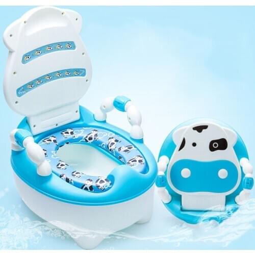 Baby Toilet Cute Cartoon Portable Soft Baby Potty Seat Plastic Infant Potty Kids WC Baby comfortable backrest Chair