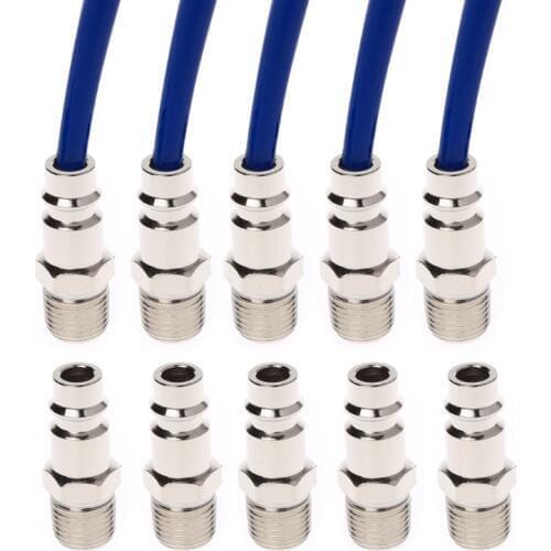 Euro Air Line Hose Fitting Connector Quick Release 1/4 Inch BSP Male Thread L69A