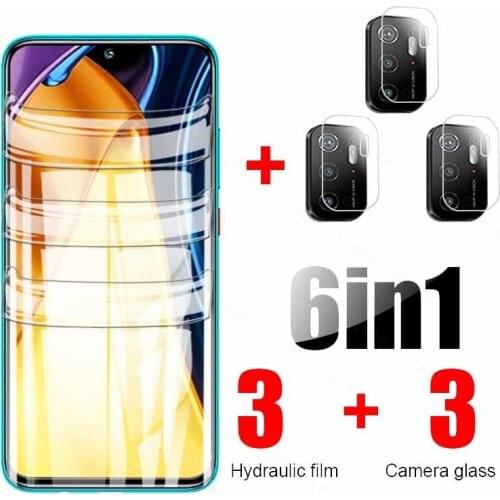 Poco m3 pro hydrogel film screen protector for xiaomi poco x3 m3pro pocox3 nfc protective film little f3 x3pro camera lens glass