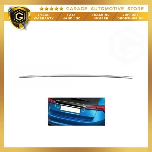 For Skoda Scala Stainless Steel Chrome Rear Trunk Lid Cover 2019 and Above