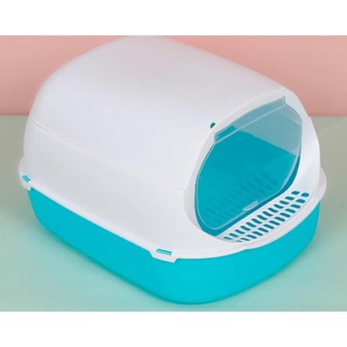 Cat Toliet Pet Totally Closed Tray With Scoop Plastic Cleaning Sand Box Litter Bedpan Basin Supplies