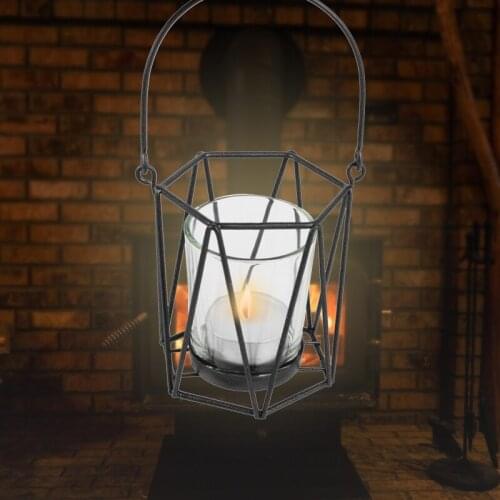 Nordic Metal Candle Holder Six-Sided Triangle Candlestick Candelabrum Stand Candlelight Dinner Party Home Decoration