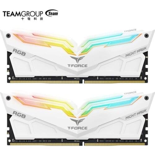 TEAMGROUP DDR4 RAM T- Force Night Hawk RGB 3200MHz 16GB Kit (2x8GB) CL16 SDRAM Desktop Memory Module Ram