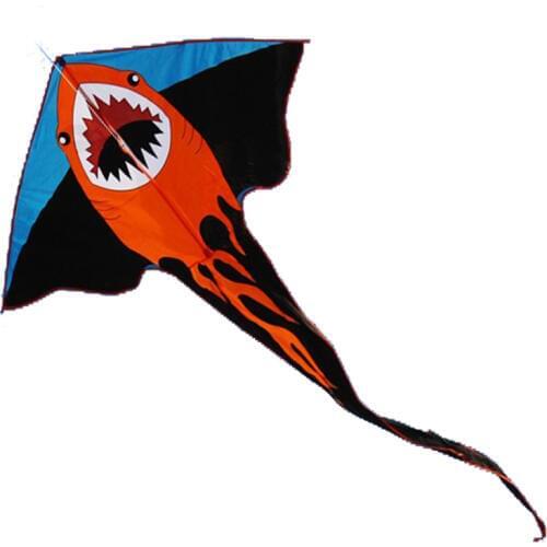 New High Quality 2 m Power Cartoon Shark Kite / Crocodile Kite With Handle and Line Factory Outlet Good Flying