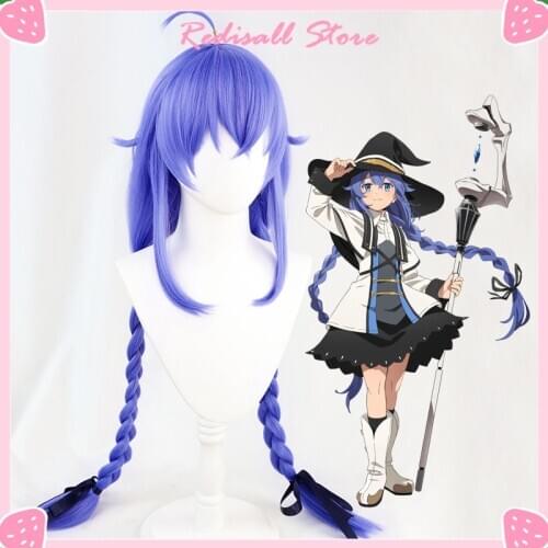 Roxy Migurdia Wig Mushoku Tensei: Jobless Reincarnation Cosplay Purple 100cm Long Braided Twin Braids Adult Heat Resistant Hair