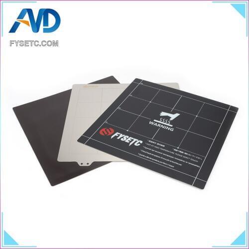 300X300mm Spring Steel Sheet + Sticker + Magnetic Heatbed Build Surface B Plate Sheet For CR-10 CR10S S5 Lulzbot Taz6