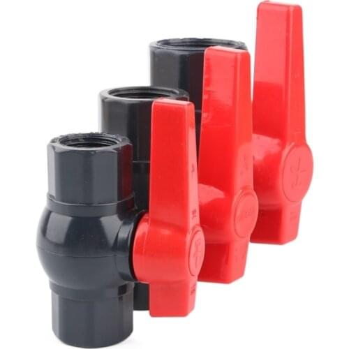 1pc PVC 1/2 3/4 1" Female Thread Ball Valve Water Pipe Control Vlave Garden Irrigation Aquarium Fish Tank Tube Valve