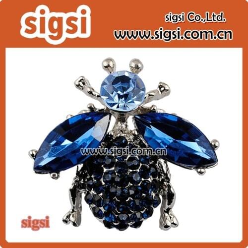 Women Vintage Bee Insect Bumblebee Gold Plated Crystal Rhinestone honeybee Brooch Pin